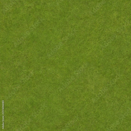 A uniform overhead view of vibrant green grass texture featuring dense, finely cropped blades with rich light and medium green tones and subtle yellow-green undertones.  