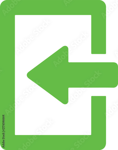 Foto Exit or logout arrow interface icon vector graphic symbol design element
