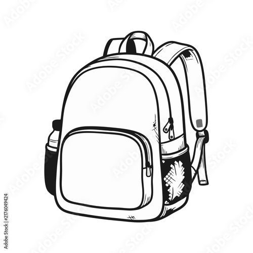 A sturdy school rucksack designed for carrying books and supplies during daily travel to learning centers or outdoor hiking adventures with friends while wearing comfortable straps on the