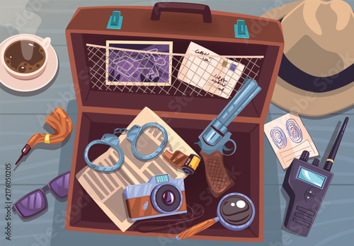 Canvastavla Detective briefcase