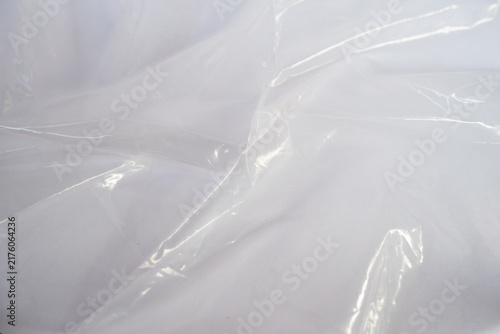 Crumpled Plastic Wrap Texture Overlay Background for Packaging Mockup and Graphic Design