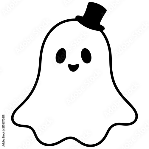 vector illustration of a halloween ghost
