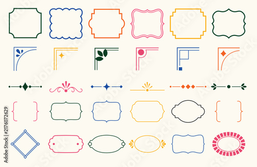 Decorative Frames and Borders Set