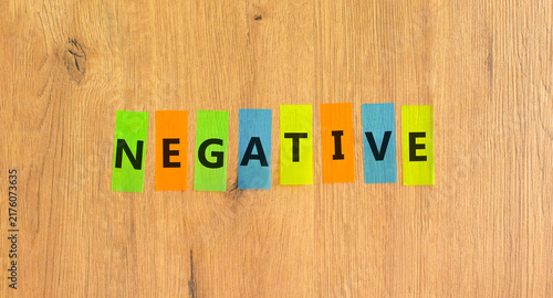Quadro su tela Negative word symbol