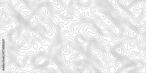 Abstract Topographic Map Background. Seamless contour line pattern. Minimalist geographic terrain design. Vector landscape illustration for web and print