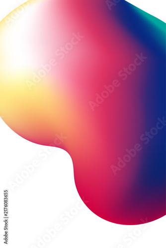 Abstract Gradient Blob: A dynamic abstract design featuring a fluid, multi-colored blob that transitions smoothly through a spectrum of vibrant hues.