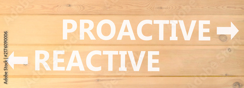 Fotografie Proactive and reactive symbol