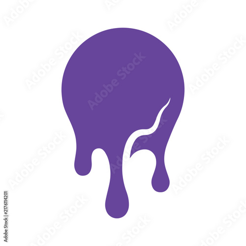 Purple Dripping Splat Icon