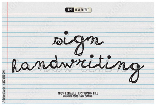 Handwritten Sign Text Effect – Authentic Hand Lettering Typography Style