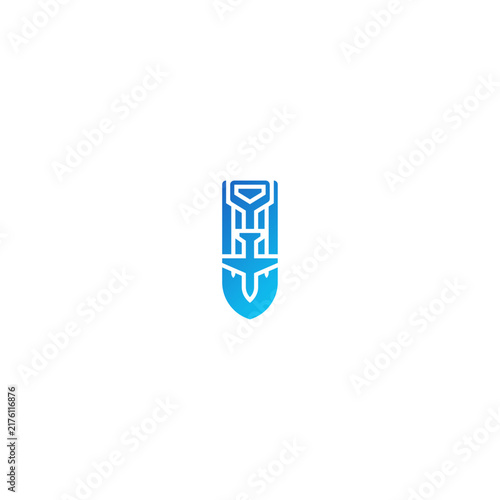 Digger airplane logo combination idea.