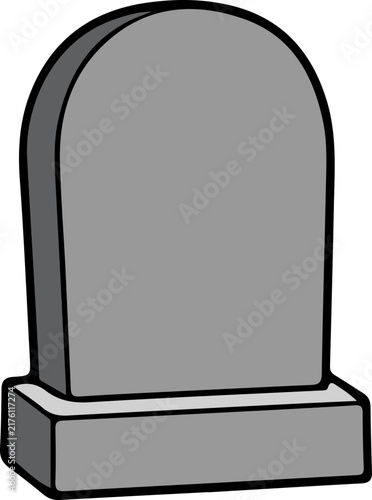 Gray Gravestone Halloween Clipart Isolated on Transparent Background