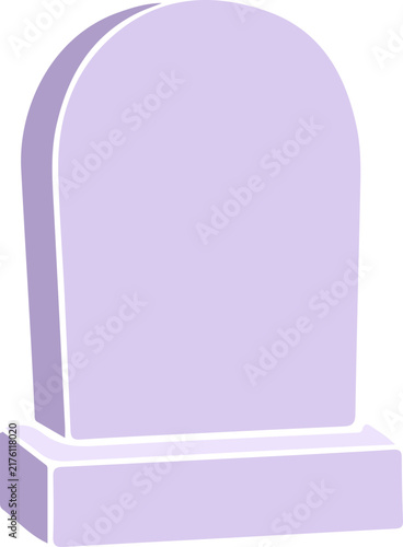 Pastel Purple Tombstone Clipart Isolated on Transparent Background for Halloween Design