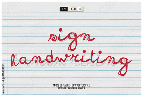 Handwritten Sign Text Effect – Authentic Hand Lettering Typography Style