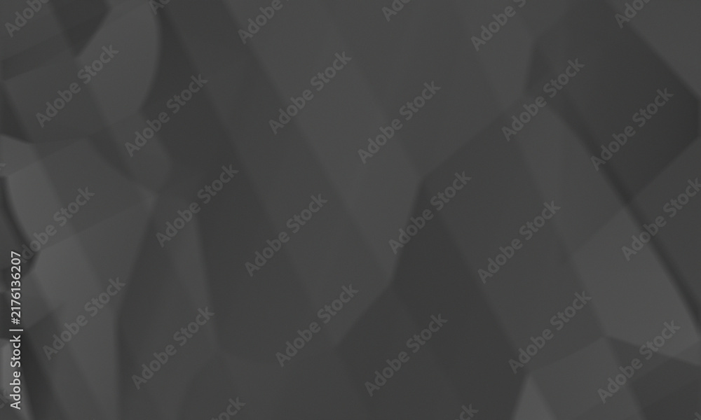 Obraz premium Crumpled dark grey paper texture background with abstract geometric folds and shadows.
