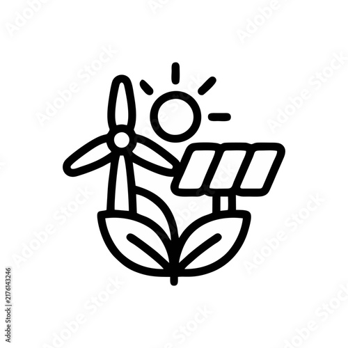 Sunlit Renewable Energy Concept Combining Turbine Solar Panel And Leaves