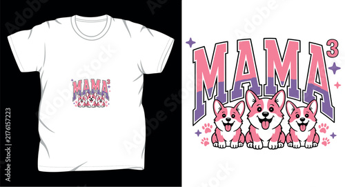 Dog graphic vector art t-shirt design print template