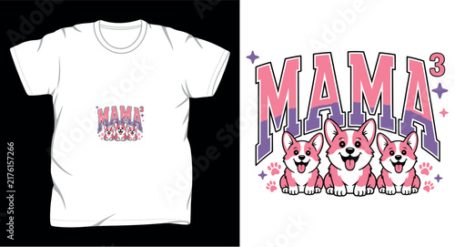 Dog graphic vector art t-shirt design print template