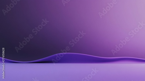 Smooth purple gradient background, with wavy surface