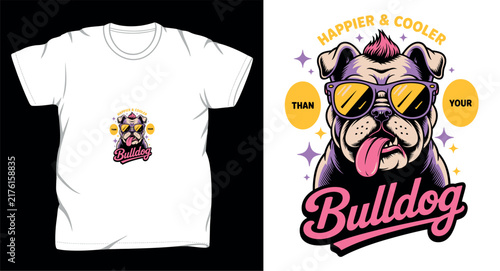 Dog graphic vector art t-shirt design print template
