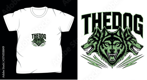 Dog graphic vector art t-shirt design print template