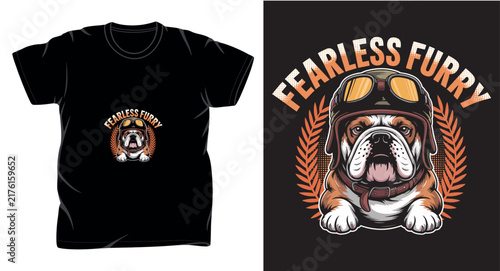 Dog graphic vector art t-shirt design print template