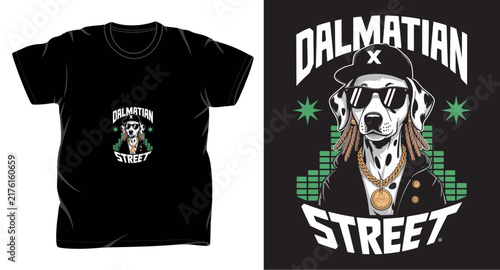 Dog graphic vector art t-shirt design print template