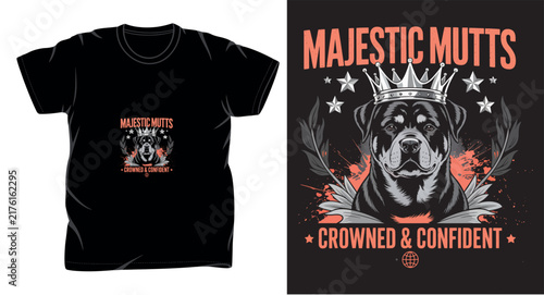 Dog graphic vector art t-shirt design print template