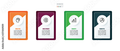 Business concept infographic template with option.