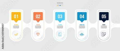 Timeline chart business infographic template.