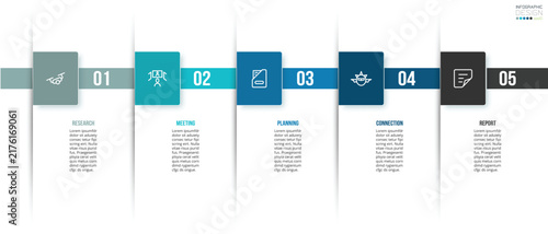 Timeline chart business infographic template.