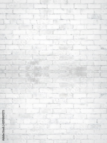 Whitewashed Brick Wall Texture Background with Light Gray Rustic Surface