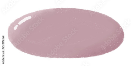 Dusty Pink Oval Brush Stroke Illustration