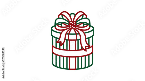 Christmas gift box with bow