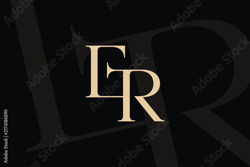 ER or RE letter logo icon design. Classic style luxury initials monogram.