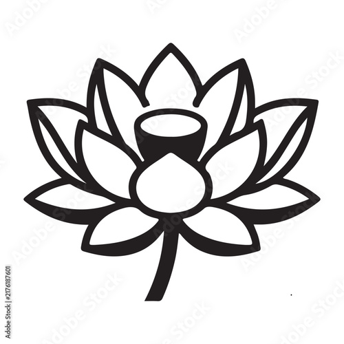 Diwali Lotus Flowers vector silhouette illustration concept design collection