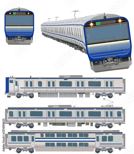 通勤電車のイラストセット
