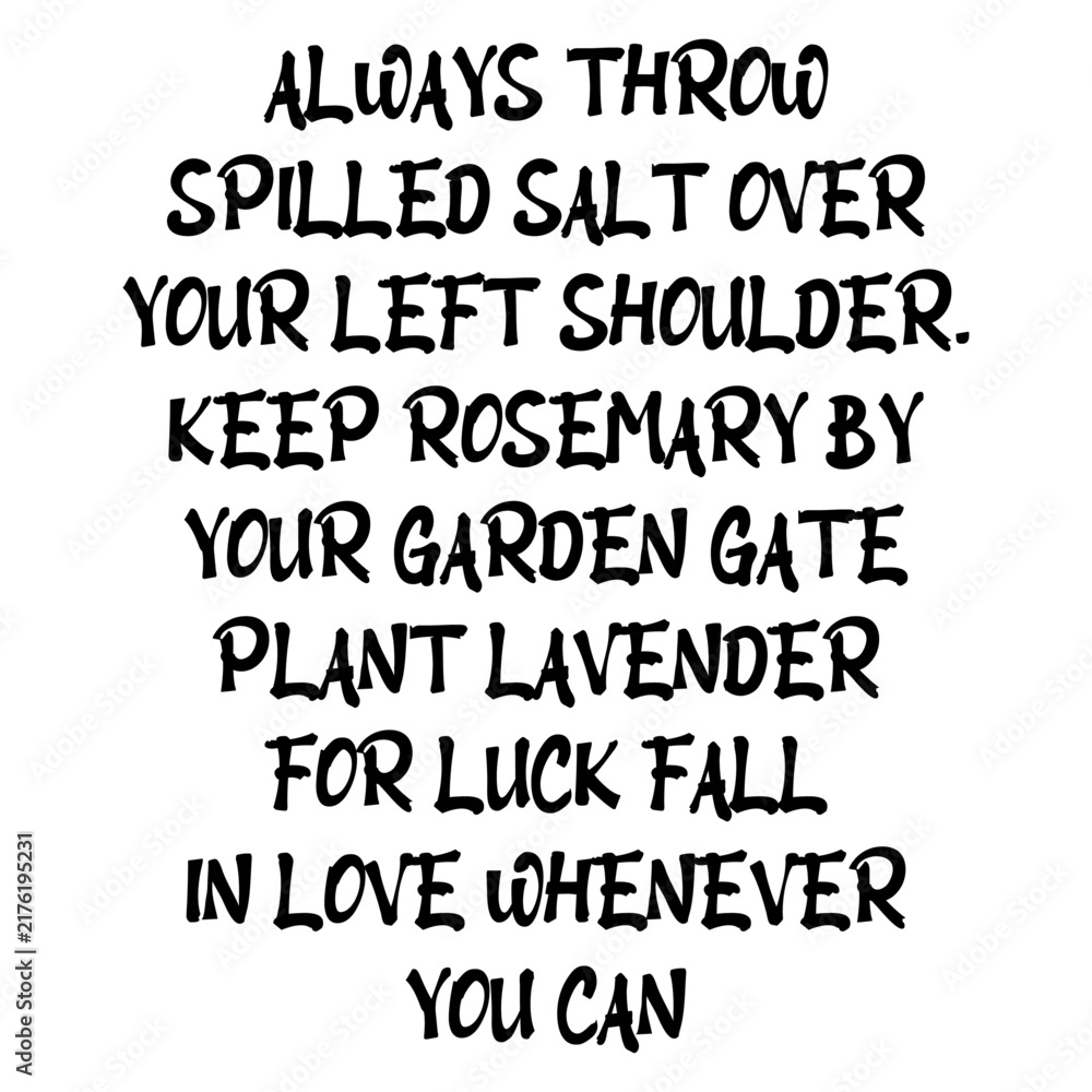 Fototapeta premium Always Throw Spilled Salt SVG, Halloween