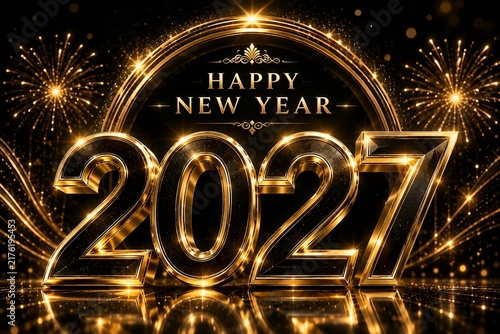 Obraz na płótnie Happy new year 2027 Walcome
