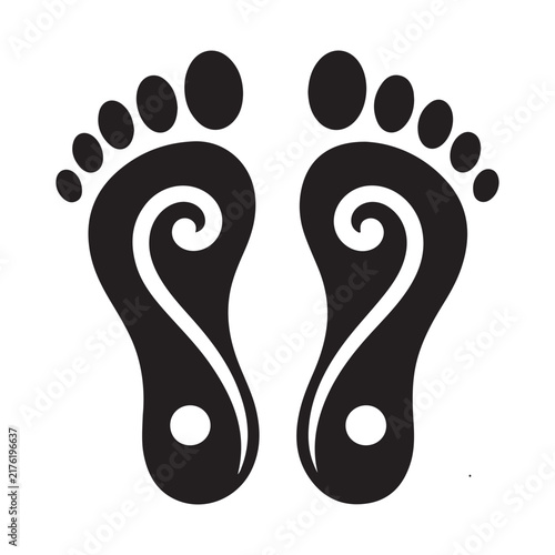 Diwali Lakshmi Feet vector silhouette illustration concept design collection