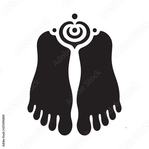 Diwali Lakshmi Feet vector silhouette illustration concept design collection