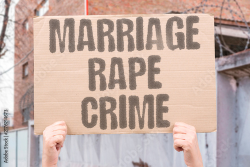Quadro su tela "Marriage rape crime" Sexual autonomy is protected in law