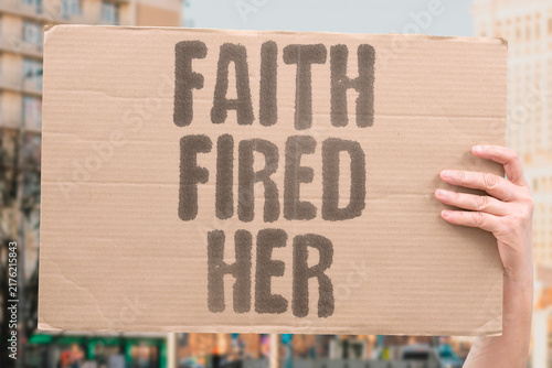 Canvas Print "Faith fired her" Religious exemption used to terminate employee