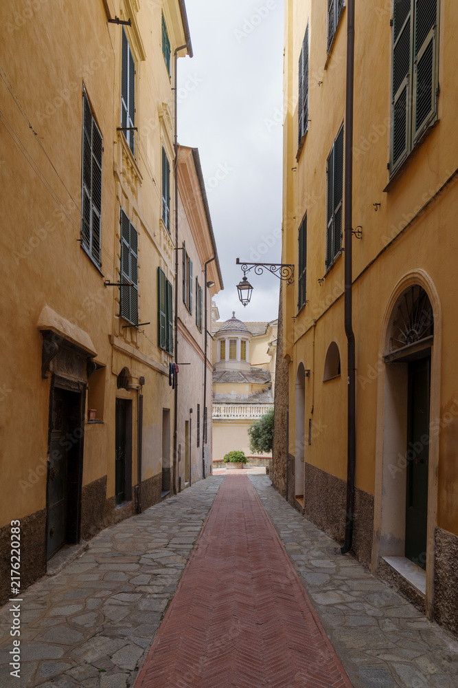 Fototapeta premium Street view of Imperia old town, Italy