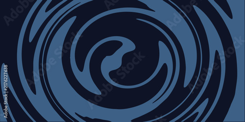 Obraz na plátne Abstract dark blue and slate swirl background with smooth swirling fluid waves pattern vector illustration