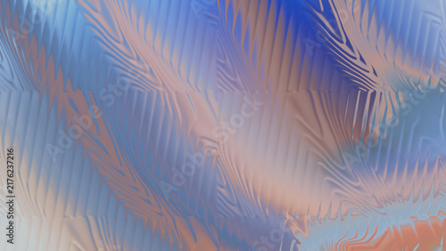 Fotografie Abstract colorful wave glass background featuring soft blended pastel tones and