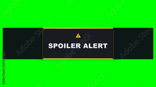 Spoiler Alert Motion Graphic Overlay on Green Screen