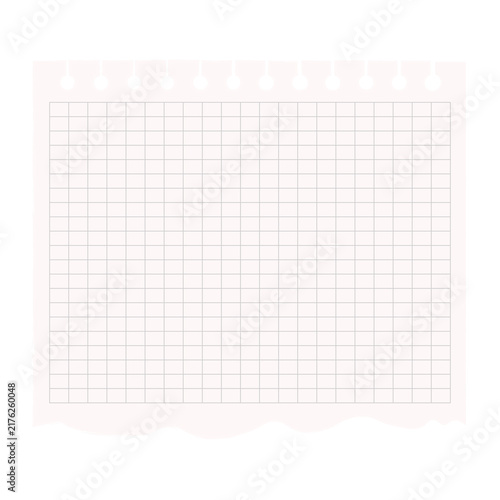 Ripped Grid Note Paper Vector Element for Design