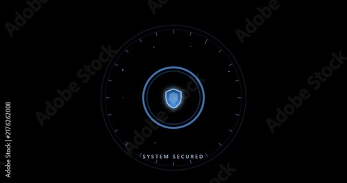 Media Frame Placeholder Graphic on Dark Blue Motion Background