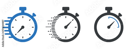 Fototapeta stopwatch icon set speed pixel dissolve and solid timer illustrations