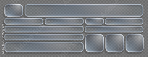 Liquid glass morphism button frame with 3d transparent rectangle effect. UI text shape digital icon on glassmorphism bubble background. Abstract box design for modern interface and web element.